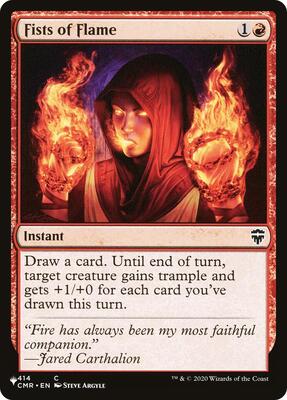 Fists of Flame (CMR) card from The List Reprints