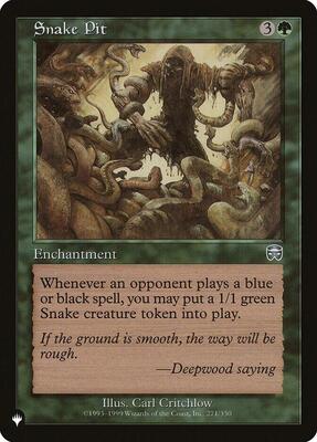 Snake Pit card from The List Reprints