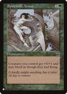 Spidersilk Armor card from The List Reprints