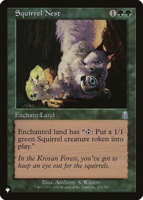 Squirrel Nest card from The List Reprints