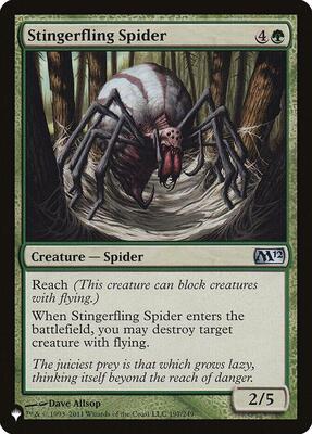 Stingerfling Spider card from The List Reprints