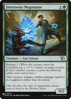 Streetwise Negotiator card from The List Reprints