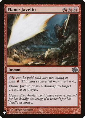 Flame Javelin card from The List Reprints