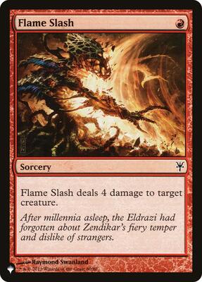 Flame Slash card from The List Reprints