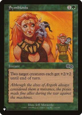 Symbiosis card from The List Reprints