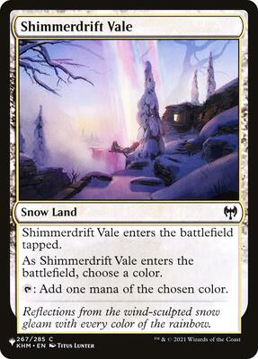 Shimmerdrift Vale card from The List Reprints