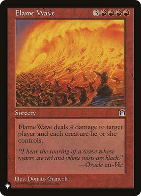 Flame Wave card from The List Reprints