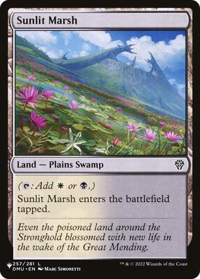 Sunlit Marsh card from The List Reprints
