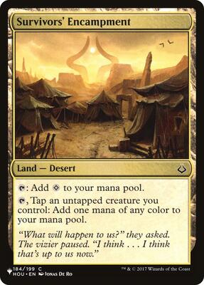 Survivors' Encampment card from The List Reprints