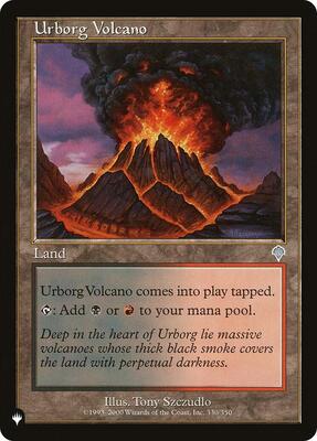 Urborg Volcano card from The List Reprints