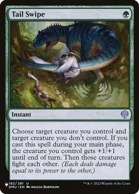 Tail Swipe card from The List Reprints