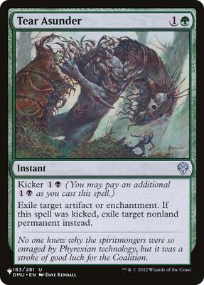 Tear Asunder card from The List Reprints