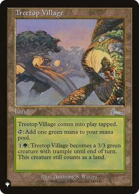 Treetop Village card from The List Reprints