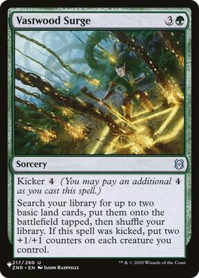 Vastwood Surge card from The List Reprints