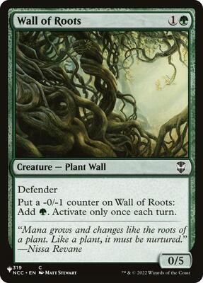 Wall of Roots card from The List Reprints