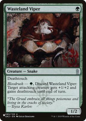 Wasteland Viper card from The List Reprints
