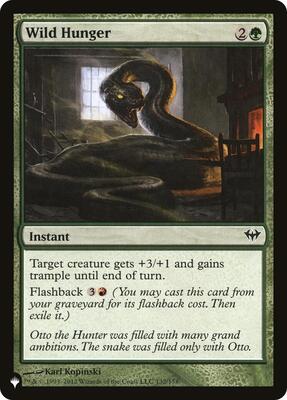 Wild Hunger card from The List Reprints