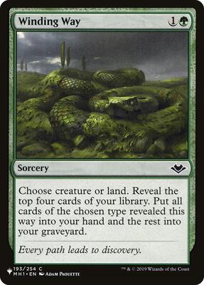 Winding Way card from The List Reprints