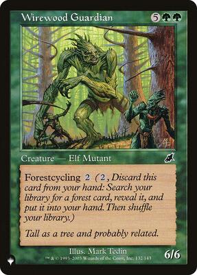 Wirewood Guardian card from The List Reprints