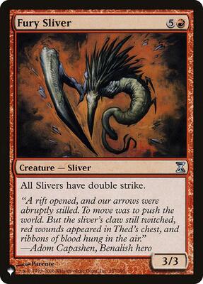 Fury Sliver card from The List Reprints