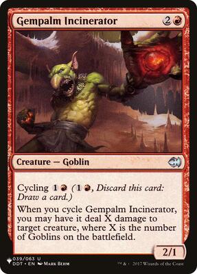Gempalm Incinerator (DDT) card from The List Reprints