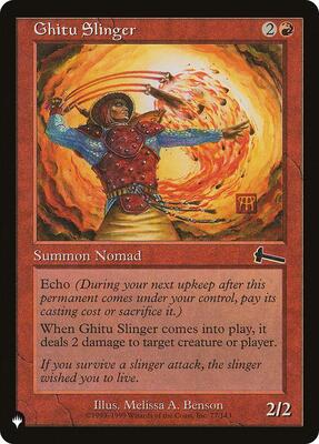 Ghitu Slinger card from The List Reprints