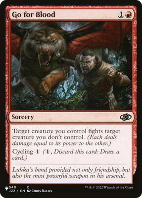 Go for Blood card from The List Reprints