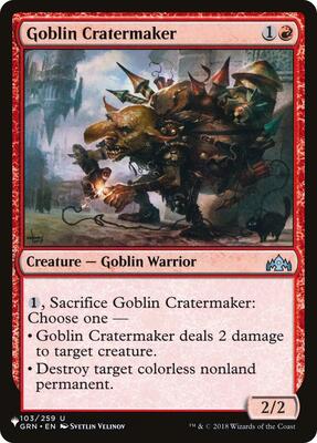 Goblin Cratermaker card from The List Reprints