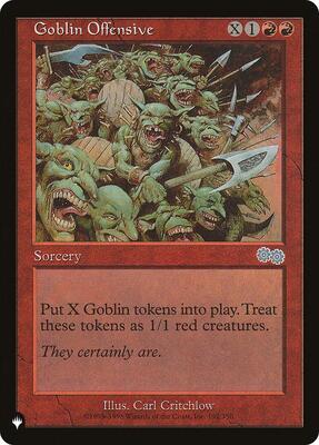 Goblin Offensive card from The List Reprints