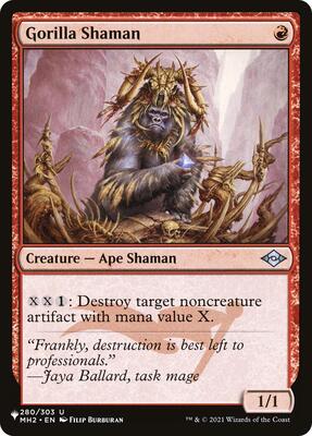Gorilla Shaman card from The List Reprints