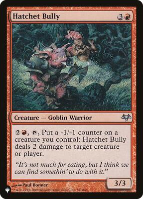 Hatchet Bully card from The List Reprints
