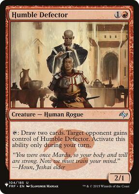 Humble Defector card from The List Reprints