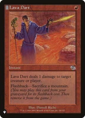 Lava Dart card from The List Reprints
