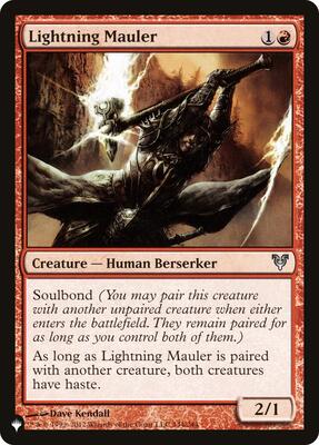 Lightning Mauler card from The List Reprints