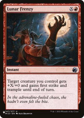 Lunar Frenzy card from The List Reprints