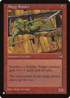 Mogg Raider card from The List Reprints