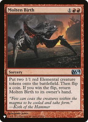 Molten Birth card from The List Reprints