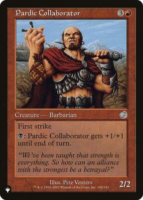 Pardic Collaborator card from The List Reprints