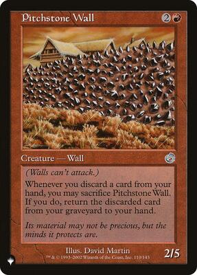 Pitchstone Wall card from The List Reprints