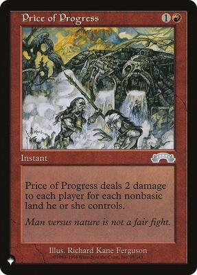 Price of Progress (EXO) card from The List Reprints