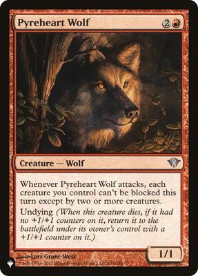 Pyreheart Wolf card from The List Reprints