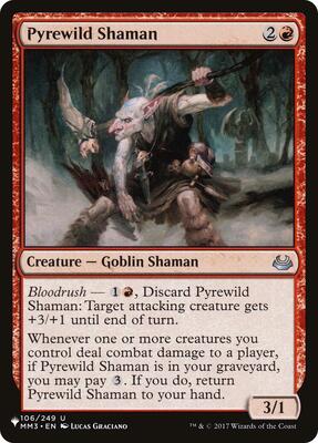 Pyrewild Shaman card from The List Reprints