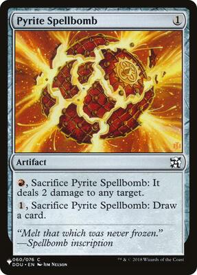 Pyrite Spellbomb card from The List Reprints