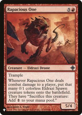 Rapacious One card from The List Reprints