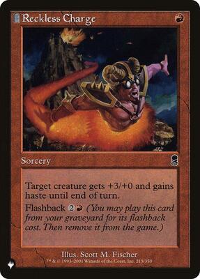 Reckless Charge card from The List Reprints