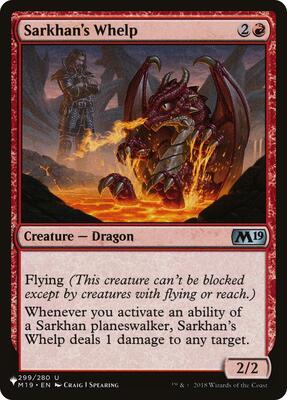Sarkhan's Whelp card from The List Reprints
