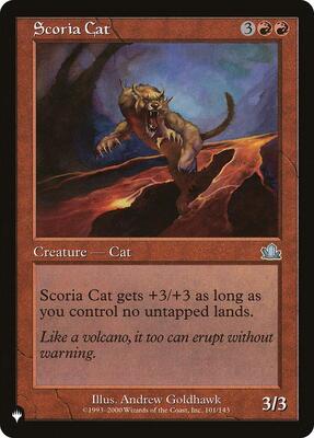 Scoria Cat card from The List Reprints