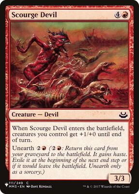 Scourge Devil card from The List Reprints