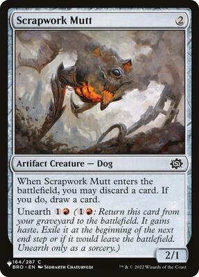 Scrapwork Mutt card from The List Reprints