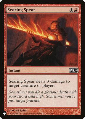 Searing Spear card from The List Reprints